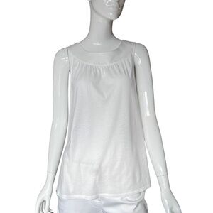 Express White Sleeveless Relaxed Fit Tee Size Medium